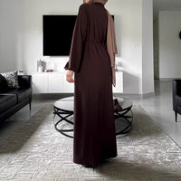 Middle Eastern Turkish Elegant Dress And Cardigan Set
