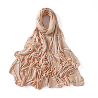 56 Colors Solid Color Modal Scarf Small Size Monochrome Jersey Veil Mercerized Cotton Scarf