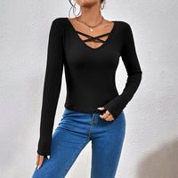 Slim Fit Slimming Long Sleeves Top For Women