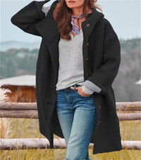 Long Single-breasted Multi-color Multi-size Casual Hooded Coat