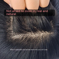 Men's Hand Woven Human Hair Wig