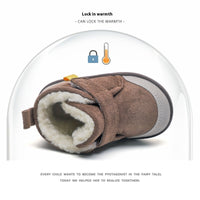 Fleece-lined Thick Non-slip Soft Bottom Boys And Girls Short Boots Infant Snow Boots