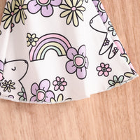 Baby Girl Sling Romper Bell-bottom Pants Hair Band 3-piece Set