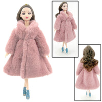 Doll Fashion Plush Coat Cloak Girl Toy Doll