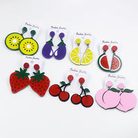 Bold And Eye-catching Cherry Earrings With A Striking Design