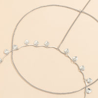 Stretch Geometric Heart Tassel Metal Body Chain
