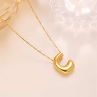 New Titanium Steel 18K Gold-Plated 26-Letter Necklace For Women