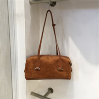 Retro Suede Handheld Bowling Ball Boston Bag