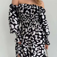 Spring Autumn Casual Lantern Sleeve Dress For Women