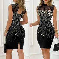 Sexy Lace And Diamond-encrusted Hip Dresses Waistless