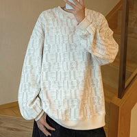 Mens Loose-fitting Crew-neck Hoodie
