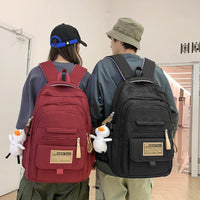 Backpack Girls' Style Schoolbag High School Female College Student  Capacity Bag