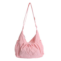 Designer-style Plaid Drawstring Bag With Hanging Buckle Cheerful Vibe Can Be Worn As A Shoulder Bag Or Crossbody Bag
