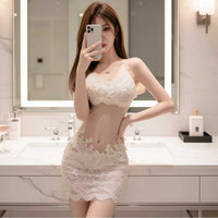 Plus-size Sexy French Lace Camisole Nightdress For Layering