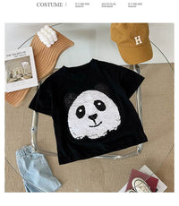 Panda Boys Short Sleeve T-Shirt Half Sleeve Top