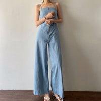 Back Strap Casual Long Suspender Jumpsuit