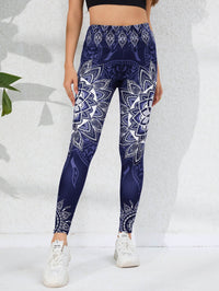 Ink Printing Yoga Trousers Fashion Slim Women's Skinny Pants