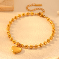 Light Luxury Colorfast Heart-Shaped Bead Jewelry Set