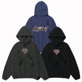 Letter Crack Printed Hooded Men's Sweater