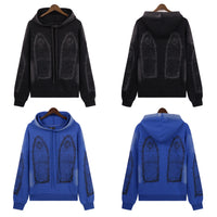 Washed And Distressed Sweatshirt With Heavy-duty Classic Print