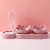 Protect Cervical Vertebrae And Prevent Overturning Double Food Bowl