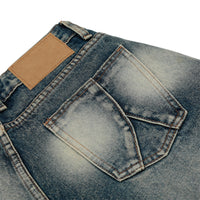 Punk Tie-dye Denim Middle Pants