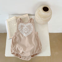 Collar Bottom Shirt Lace Love Strap Pants