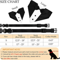 Dog Tuxedo Suit With Bow Tie And Bandana  Adjustable Formal Costumes For Small, Medium, Large Dogs Perfect For Weddings Birthdays