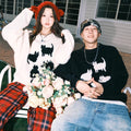 Cartoon Cat Mohair Loose Sweater