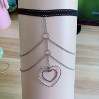 Love Thigh Chain Elastic Multi-layer Heart-shaped Leg For Women