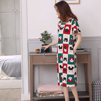Cute Striped Womens Short-sleeve Loungewear With Color-blocking