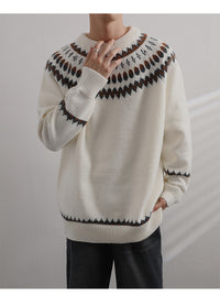 Loose-fitting Comfortable Sweater Men's Design Sense Nordic