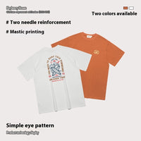 Summer Retro Trendy Cotton Letter Printed T-shirt