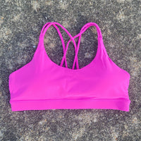 Solid Color Nude Feel High Strength Workout Bra Outdoor