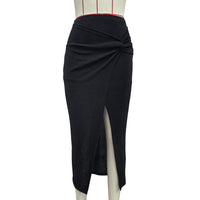 Fashionable Slim-fit Twisted Midi Skirt