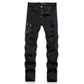 Jeans Men's Style Fashion Ripped Patch