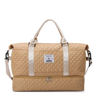 Large-Capacity Fitness Quilted Embroidered Yoga Bag