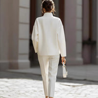 Stylish Urban Commuter Pocketed Top And Pants Set