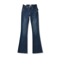 Womens Stylish Slim-fit Distressed Flared Jeans
