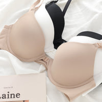 Women's Small Chest Push Up Front Buckle Thin Transport Bra
