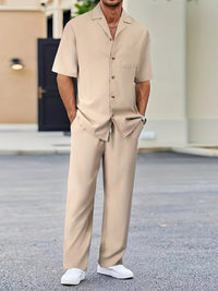 Fashionable Casual Loose Lapel Short-Sleeve Suit