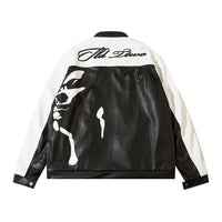 Men's Winter Loose Color Blocking Biker Racing Ins American Style Flight Suit