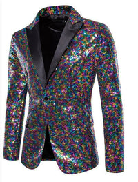European And American Performance Dress Gold Sequined Suit