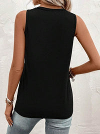 Casual Women's Half Button Spliced Pocket Vest