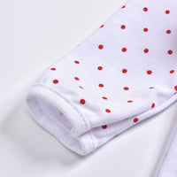 Infant Polka Dot Bowknot Long Romper Headdress Romper