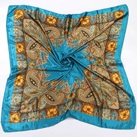 Spring And Autumn Women's Printed 90 Large Kerchief Artificial Silk Floral Scarf