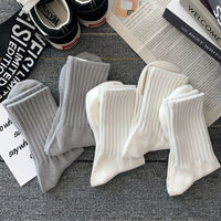 Socks Men's Spring And Autumn New Pure Color Casual Versatile Sports Style Comfortable Men's Mid-calf Length Sock