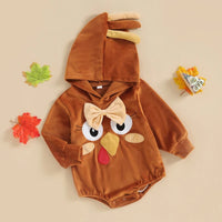 Romper Thanksgiving Chicken Shape Cute Style Men And Women Baby Jumpsuits