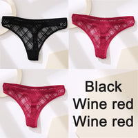 Lace Thong Women's Panties Briefs High Slit Cutout