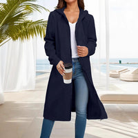 Fashionable Simple Comfortable All-match Slimming Hooded Coat